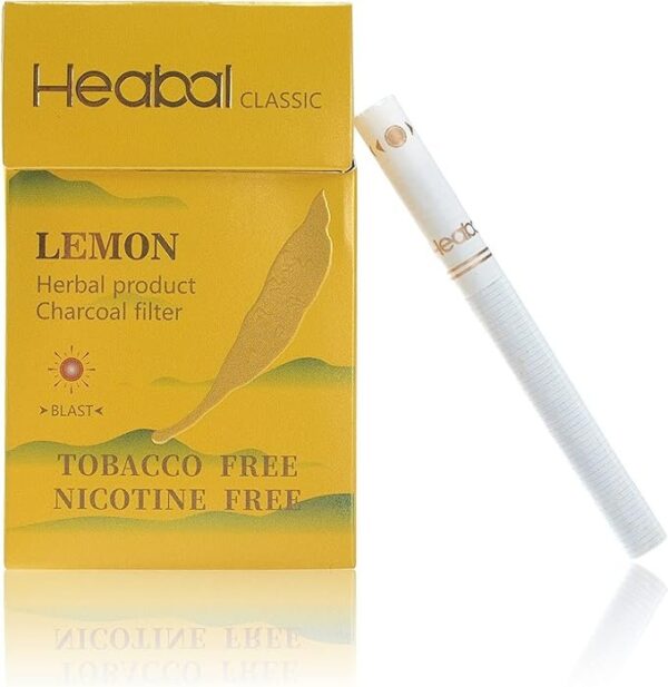 HEABAL Herbal Cigarettes - Tobacco Free, Nicotine Free - Lemon